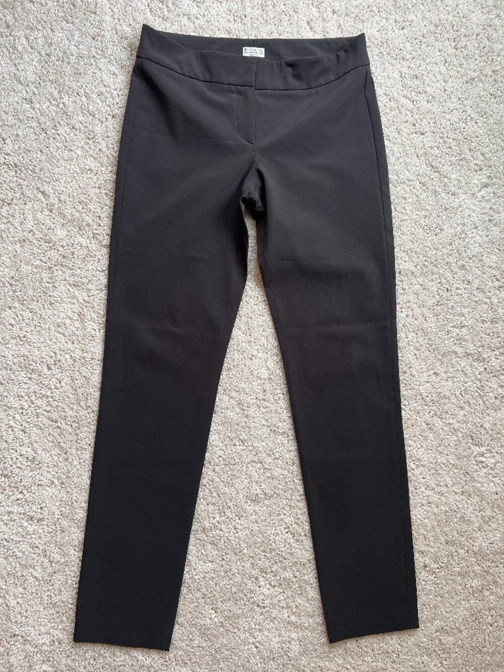Brunello Cucinelli Dark Brown/Black Stretch Straight Leg Pants Size 6 IT 42